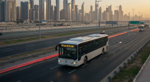 Company Bus from Ajman to Dubai Opera & Boulevard Workforce