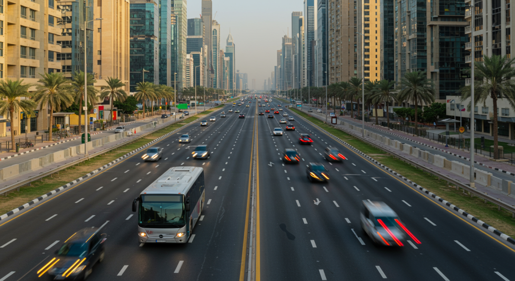 Sharjah to JVT shuttle, residential staff transport, UAE commuting