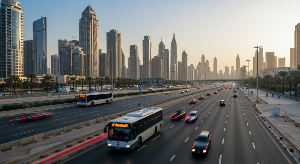 Sharjah to JLT shuttle, daily commuter bus, UAE group transport