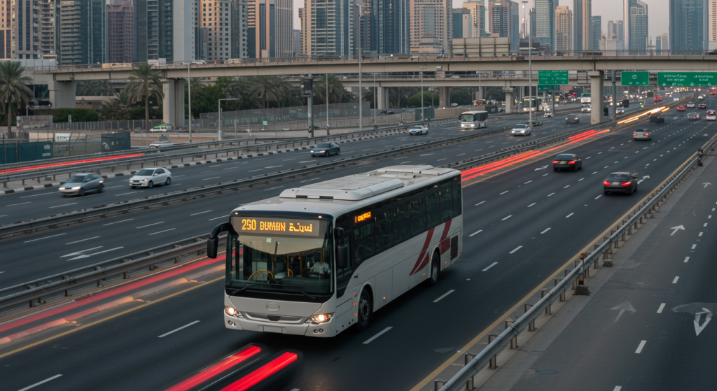 Ajman to Dubai Hills shuttle, retail staff transport UAE, daily commute