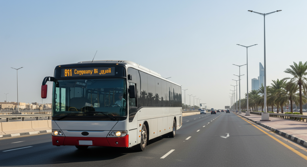 Ajman to media zone shuttle, broadcast staff transport, UAE commuting