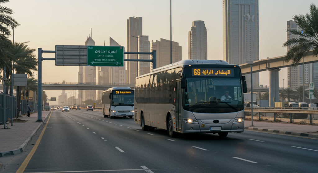 Ajman to DWTC shuttle, exhibition staff transport UAE, event commute
