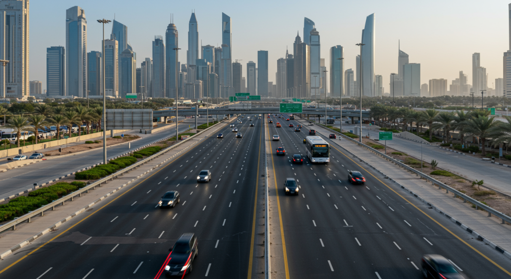 Ajman to Dubai South shuttle, aviation staff transport UAE, commuter