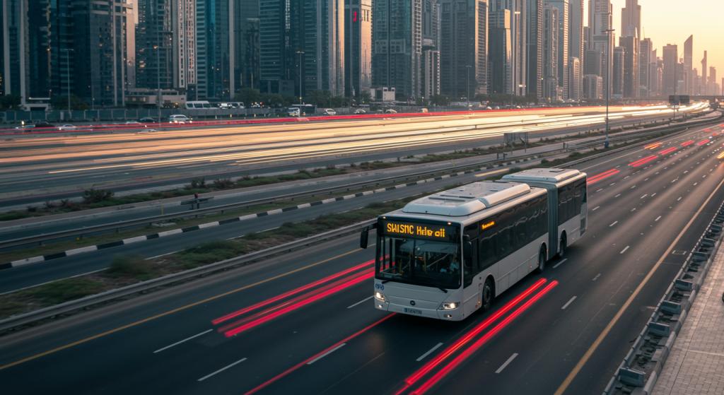 Mirdif staff shuttle, Sharjah to Dubai commute, group transport UAE