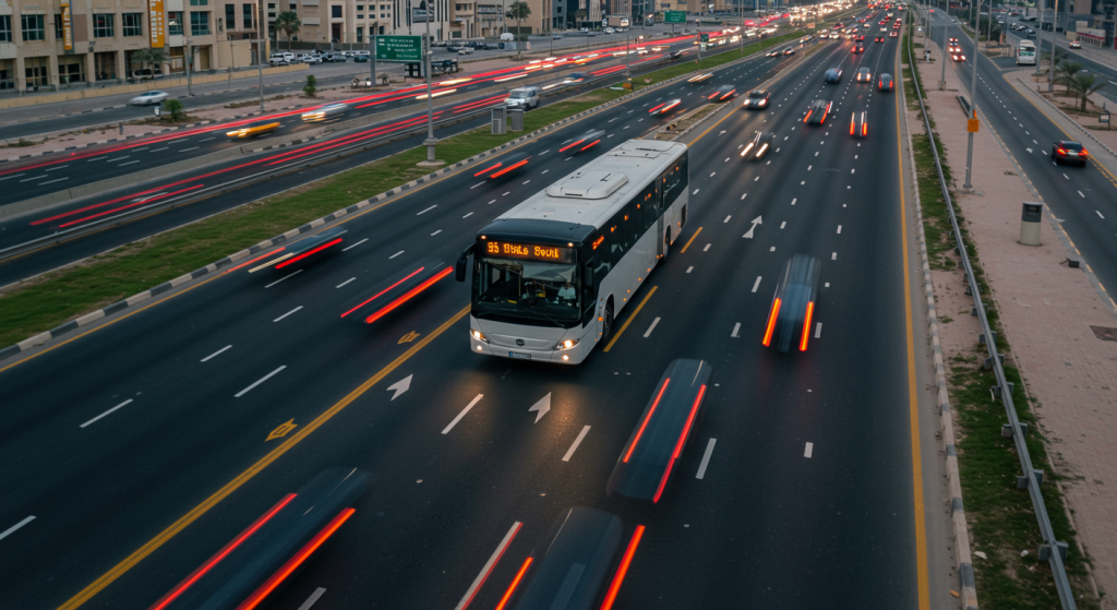 Sharjah to Al Khawaneej bus, UAE staff transport, group shuttle