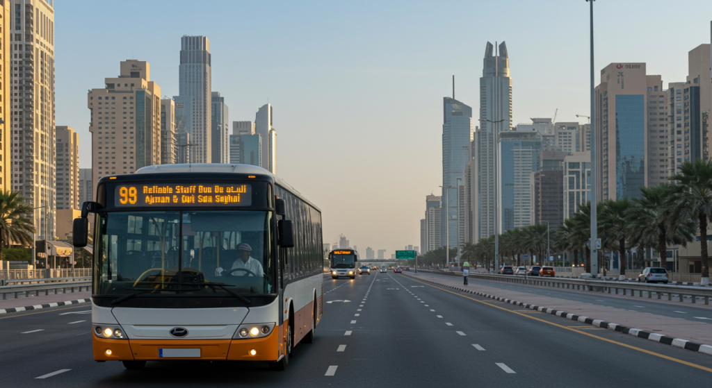 Ajman to Harbour shuttle, marina staff transport UAE, daily commute