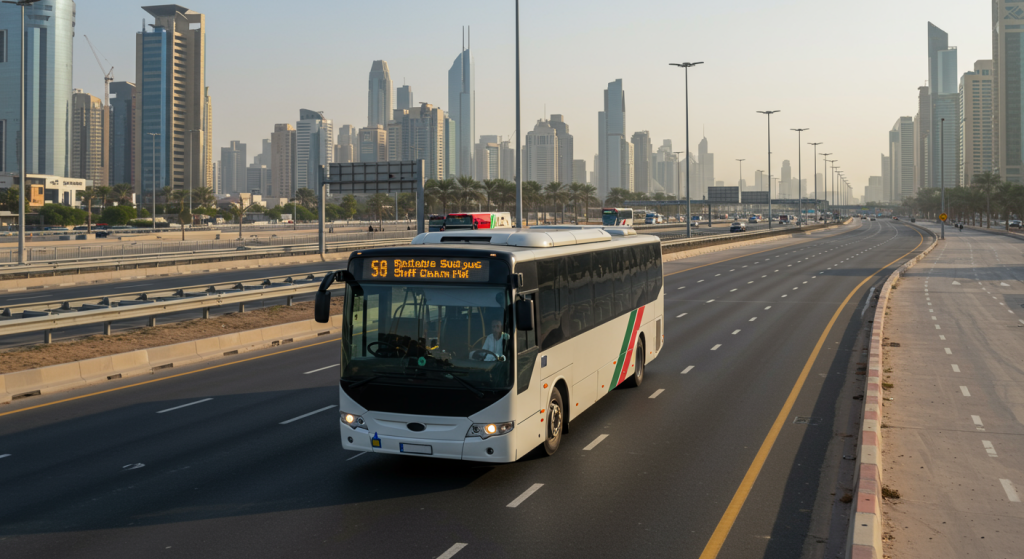 Ajman to DIP HQ shuttle, corporate transport UAE, staff commuting